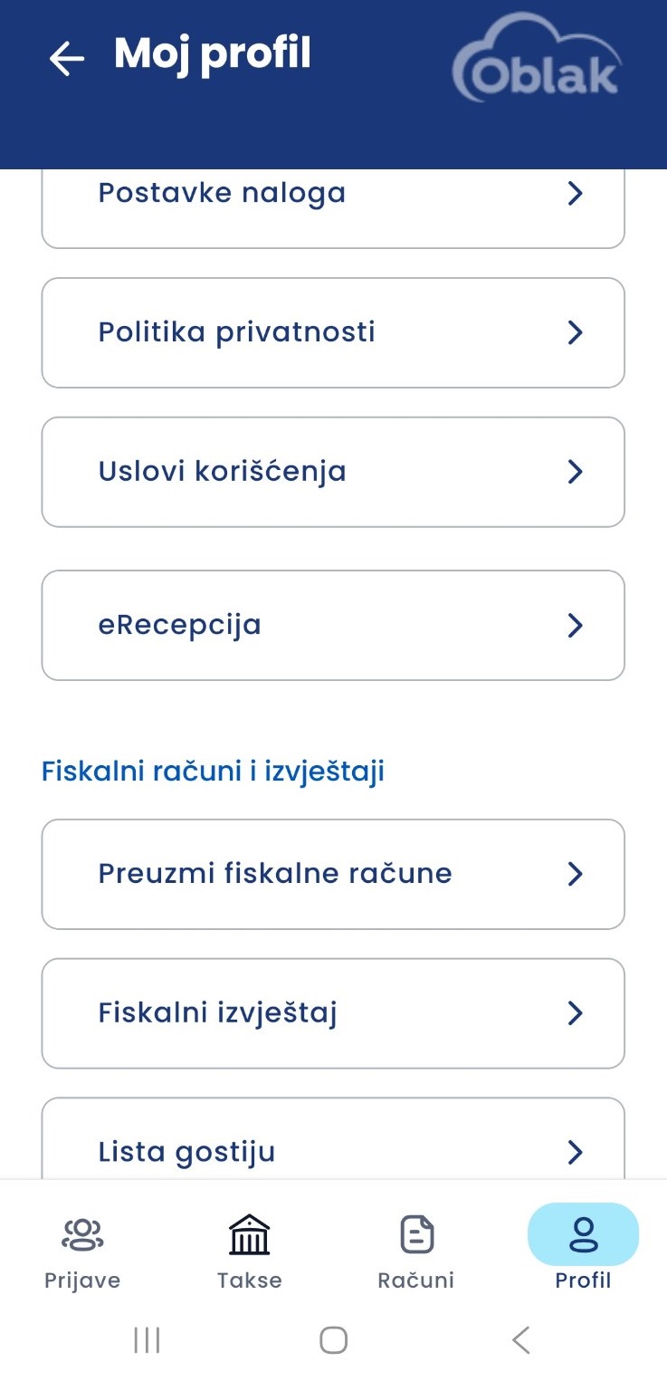 Oblak aplikacija — ekran 14