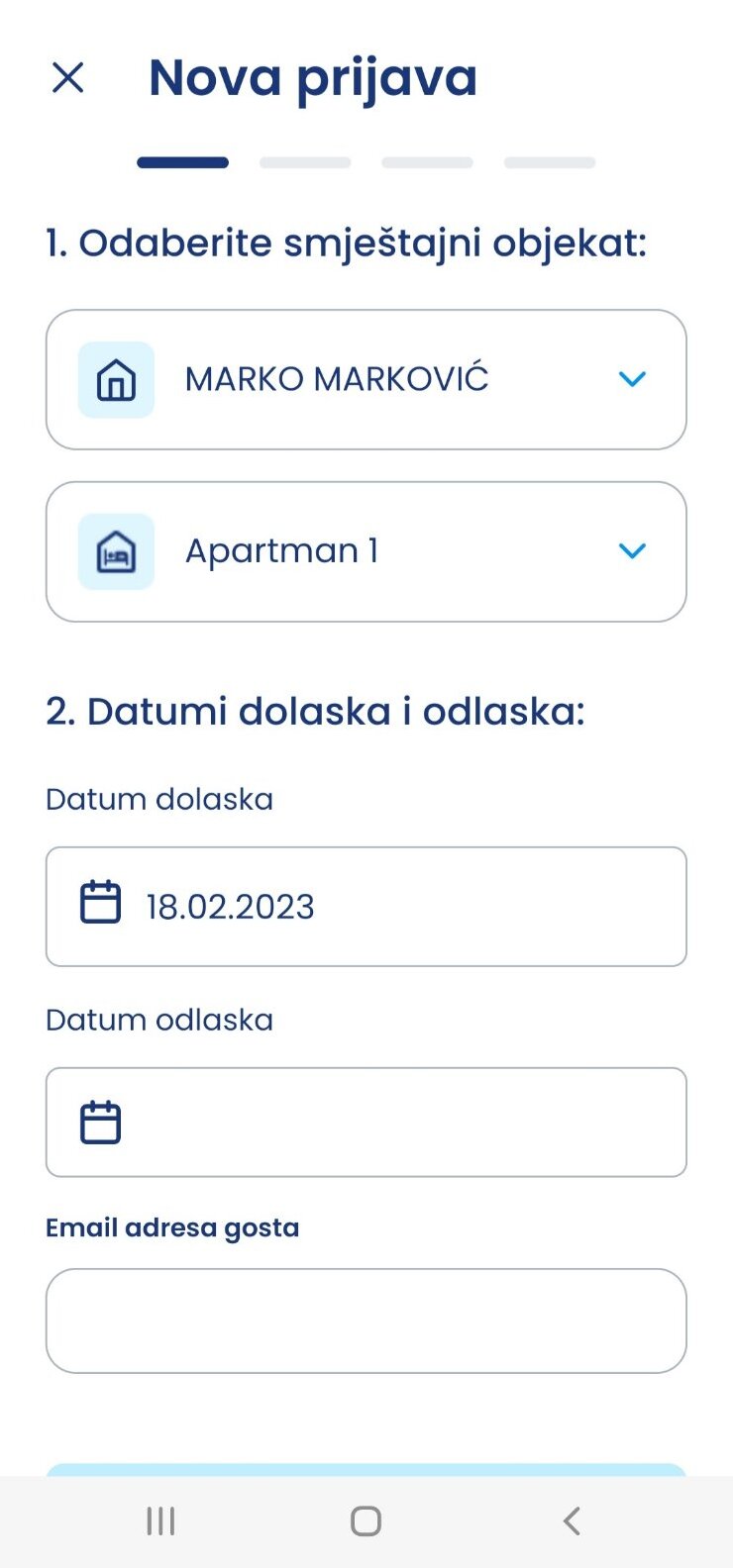 Oblak aplikacija — ekran 3